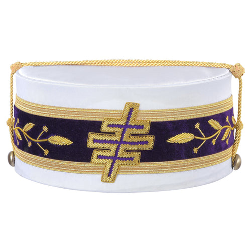 Riaz Impex Masonic Caps & Hats 6-5/8 Past Most Eminent Grand Master Grand Encampment Knights Templar Crown Cap – Purple Velvet & White