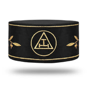 Royal Arch Chapter Crown Cap – Black & Gold Embroidery
