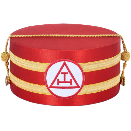 Riaz Impex Masonic Caps & Hats 6-5/8 Royal Arch Chapter Crown Cap – Red & Gold