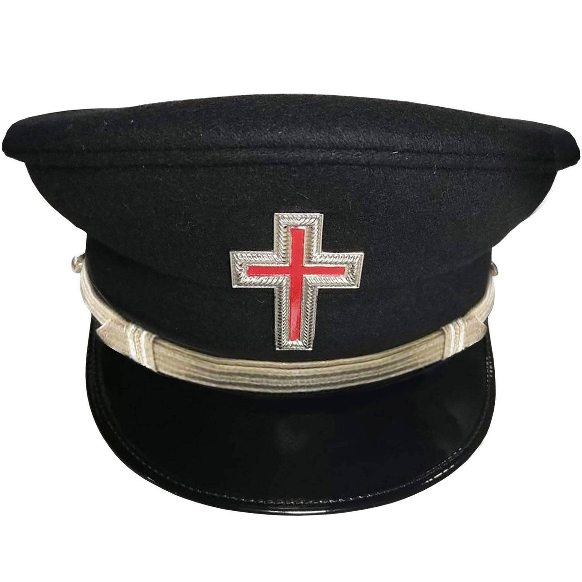 Riaz Impex Masonic Caps & Hats 6-5/8 / Silver Metal Sir Knight Knights Templar Sir Knight Fatigue Cap – Silver Trim