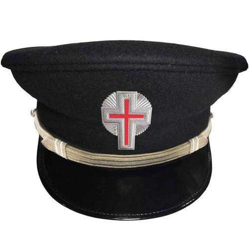 Riaz Impex Masonic Caps & Hats 6-5/8 / Silver Metal Sir Knight with Rays Knights Templar Sir Knight Fatigue Cap – Silver Trim