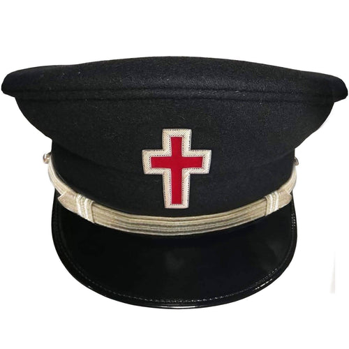 Riaz Impex Masonic Caps & Hats 6-5/8 / Sir Knight Cross Knights Templar Sir Knight Fatigue Cap – Silver Trim
