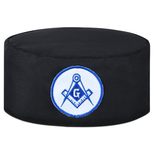 Riaz Impex Masonic Caps & Hats 6-5/8 / Soft Master Mason Blue Lodge Crown Cap – White & Blue Emblem