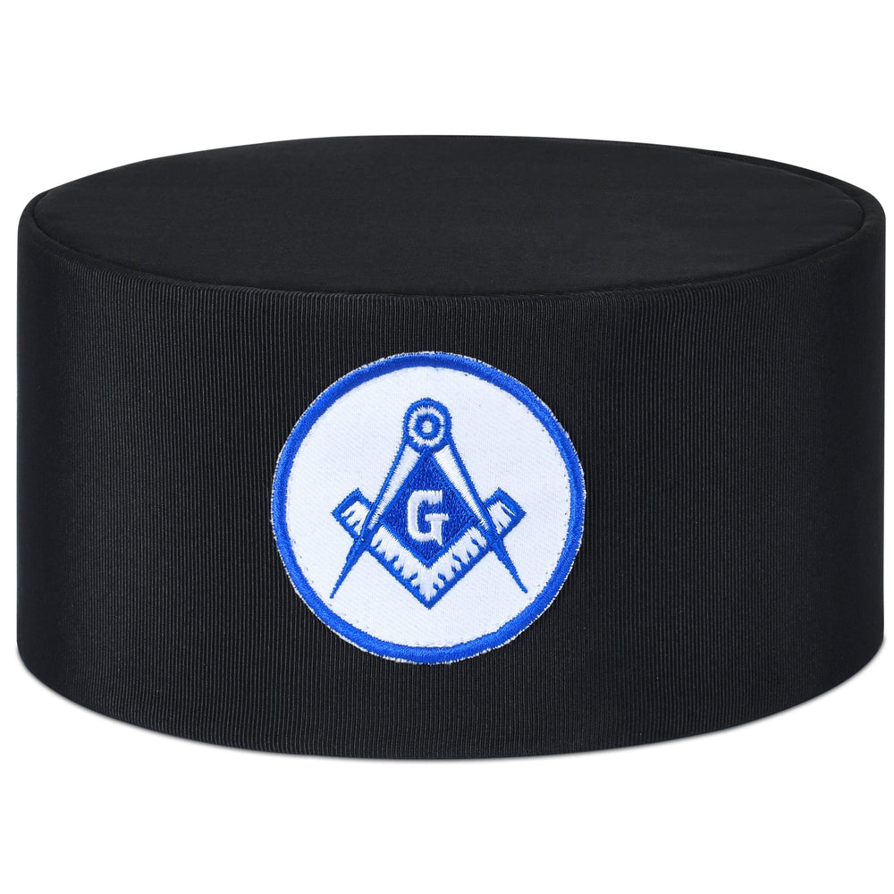 Riaz Impex Masonic Caps & Hats 6-5/8 / Stiff Master Mason Blue Lodge Crown Cap – White & Blue Emblem