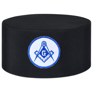 Riaz Impex Masonic Caps & Hats 6-5/8 / Stiff Master Mason Blue Lodge Crown Cap – White & Blue Emblem
