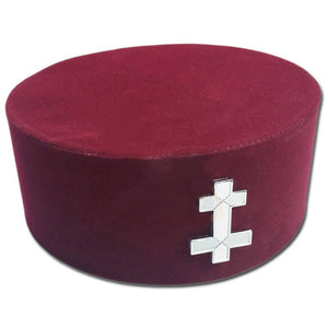 Riaz Impex Masonic Caps & Hats 7 Preceptor English Knights Templar Crown Cap – Maroon Velvet