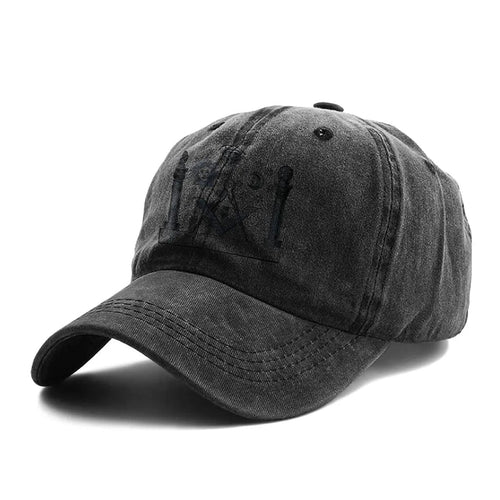 Riaz Impex Masonic Caps & Hats Black Master Mason Printed Baseball Cap – Denim Style
