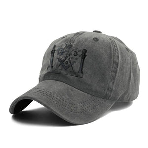 Riaz Impex Masonic Caps & Hats Gray Master Mason Printed Baseball Cap – Denim Style