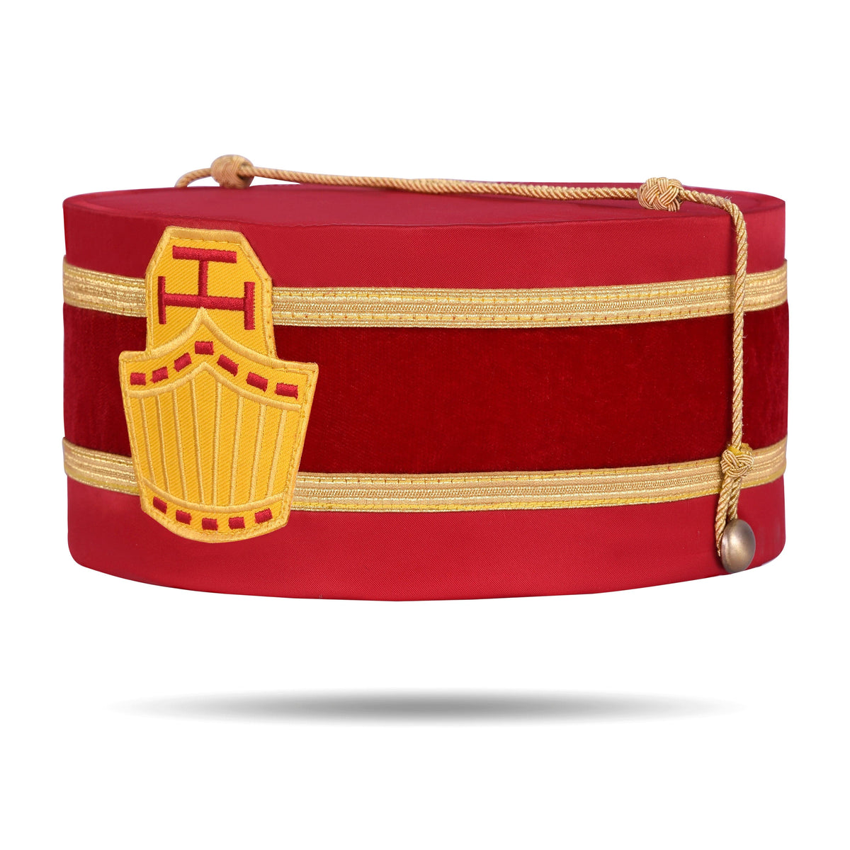 Riaz Impex Masonic Caps & Hats High Priest Royal Arch Chapter Crown Cap – Red Velvet & Gold Rope