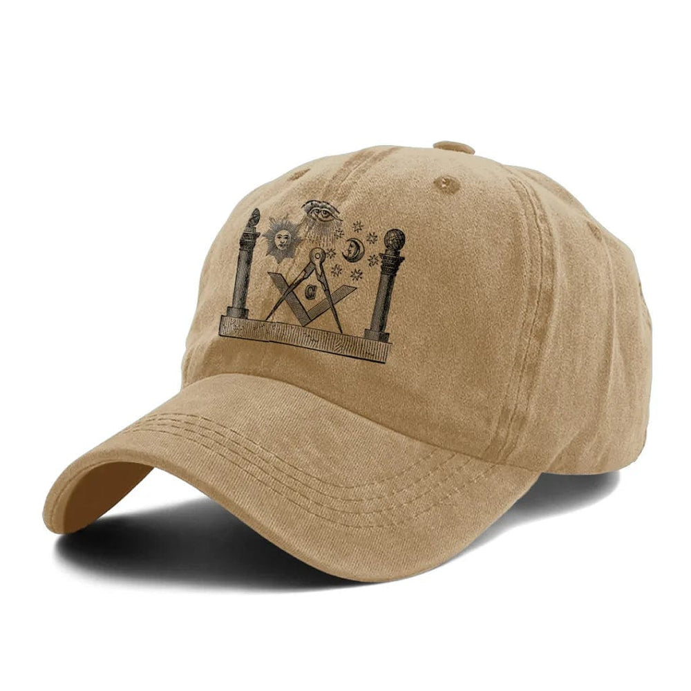 Riaz Impex Masonic Caps & Hats Khaki Master Mason Printed Baseball Cap – Denim Style