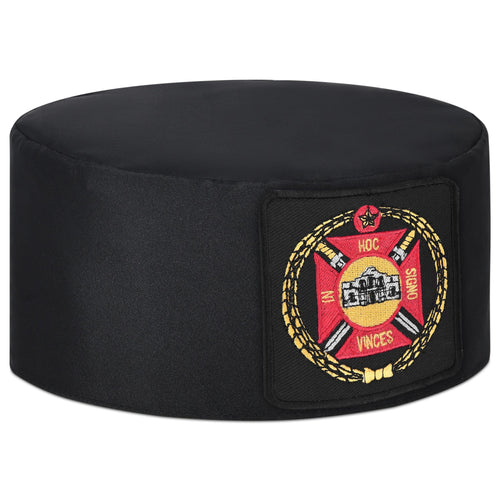 Riaz Impex Masonic Caps & Hats Knights Templar Crown Cap – Black Patch With Purple & Gold Emblem