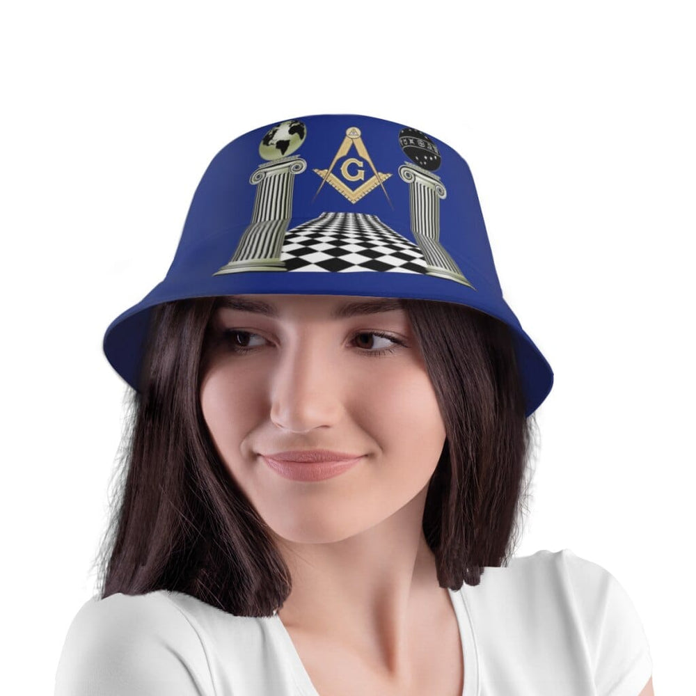 Riaz Impex Masonic Caps & Hats Masonic Bucket Hat – Boaz & Jachin Pillars