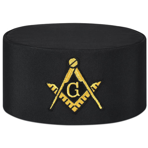 Riaz Impex Masonic Caps & Hats Master Mason Blue Lodge Crown Cap – Black rayon