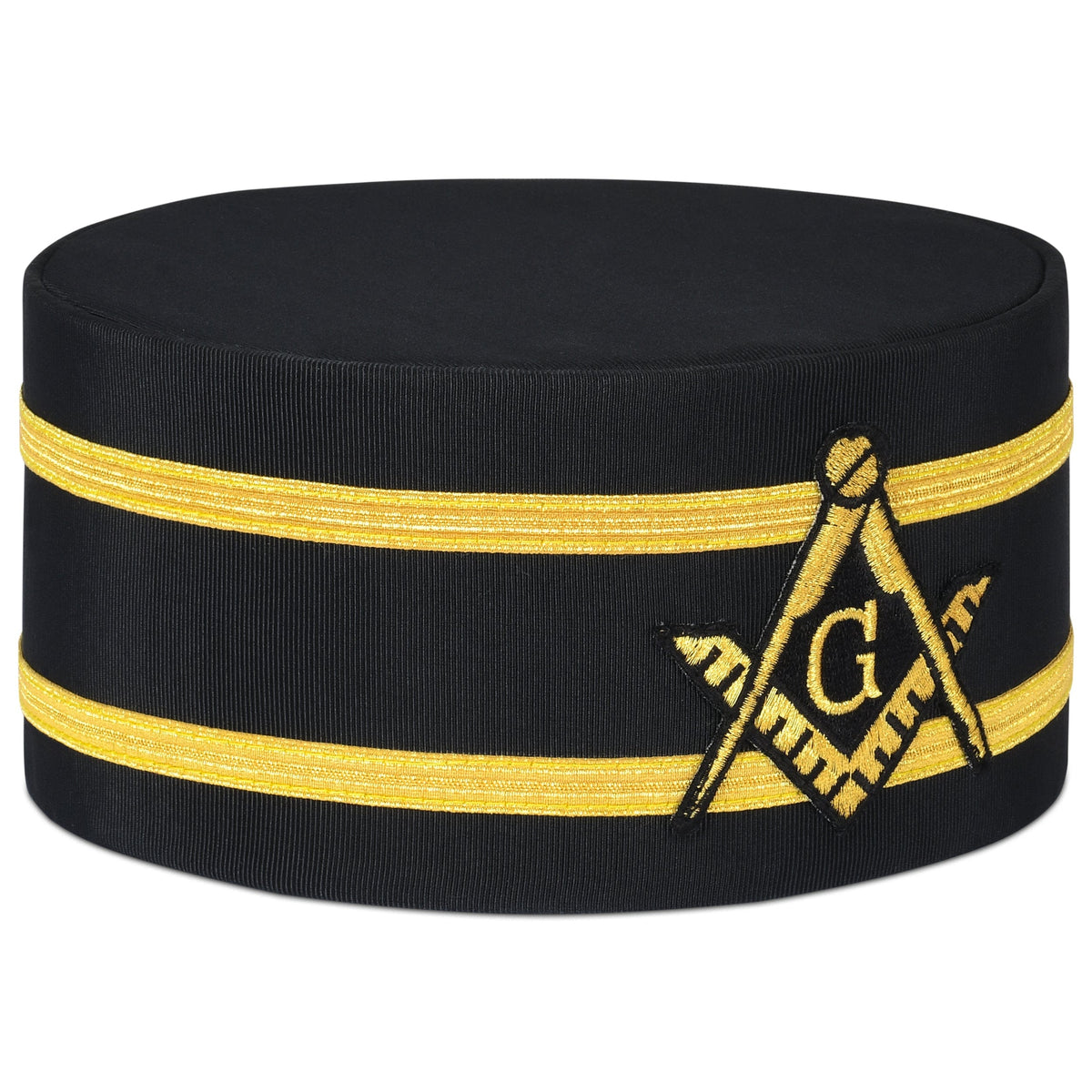 Riaz Impex Masonic Caps & Hats Master Mason Blue Lodge Crown Cap – Black With Double Braid