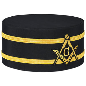Riaz Impex Masonic Caps & Hats Master Mason Blue Lodge Crown Cap – Black With Double Braid