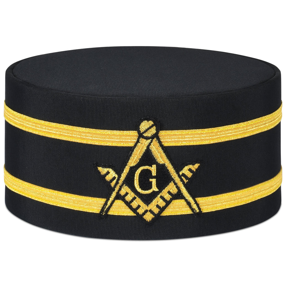 Riaz Impex Masonic Caps & Hats Master Mason Blue Lodge Crown Cap – Black With Double Braid