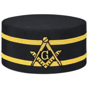 Master Mason Blue Lodge Crown Cap – Black With Double Braid