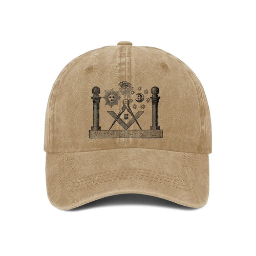 Riaz Impex Masonic Caps & Hats Master Mason Printed Baseball Cap – Denim Style