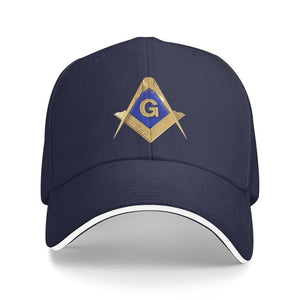 Riaz Impex Masonic Caps & Hats Navy Blue Master Mason Adjustable Baseball Cap – Golden Emblem