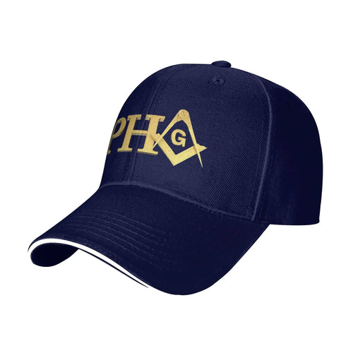 Riaz Impex Masonic Caps & Hats Navy Blue Prince Hall Master Mason Adjustable Baseball Cap – PHA Emblem