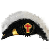 Past Commander Knights Templar Chapeau – Black Underlayer Plumes