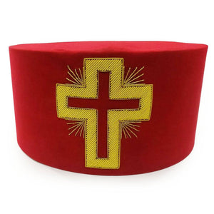Riaz Impex Masonic Caps & Hats Past Commander Knights Templar Crown Cap – Red Passion Cross