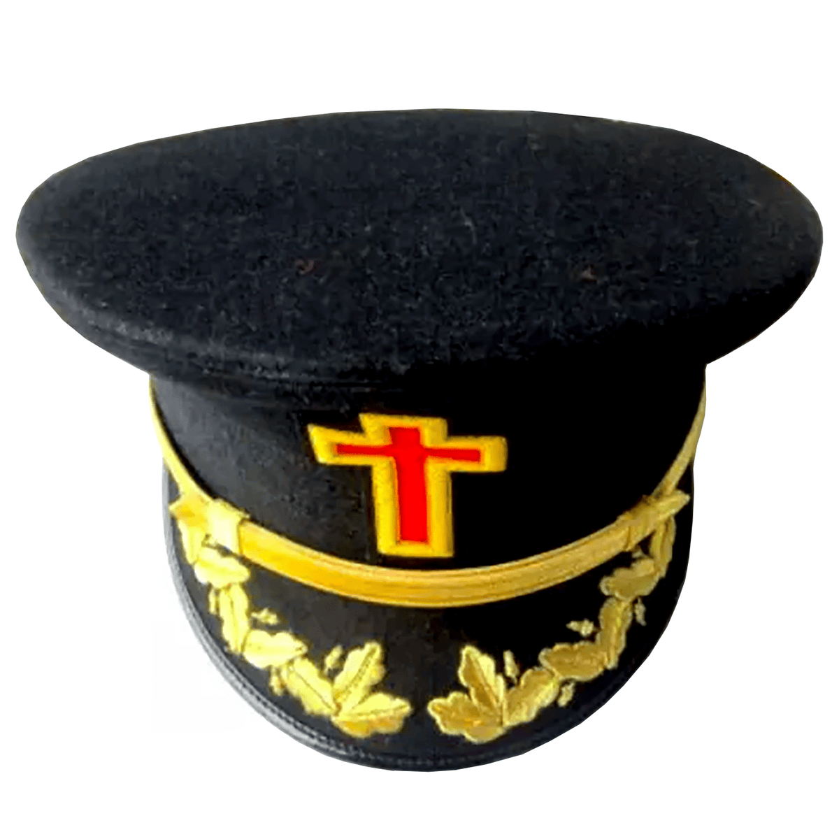 Riaz Impex Masonic Caps & Hats Past Commander Knights Templar Fatigue Cap – Hand Embroidered with Vinework