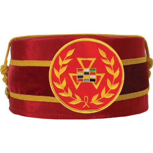 Riaz Impex Masonic Caps & Hats Past Grand High Priest Royal Arch Chapter Crown Cap – Red Machine Embroidery