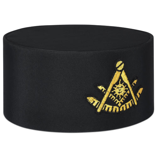 Riaz Impex Masonic Caps & Hats Past Master Blue Lodge Crown Cap – Black & Gold