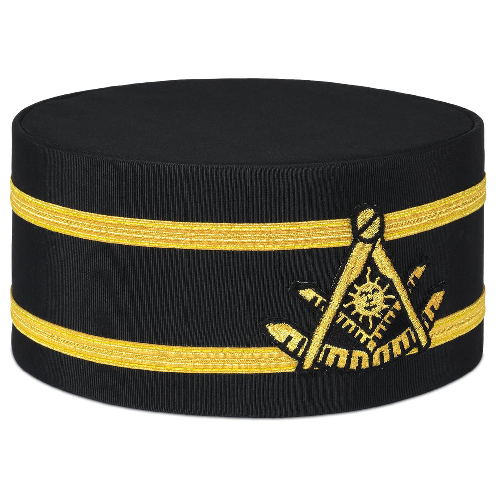 Riaz Impex Masonic Caps & Hats Past Master Blue Lodge Crown Cap – Double Gold Braid