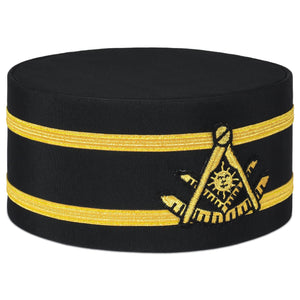 Riaz Impex Masonic Caps & Hats Past Master Blue Lodge Crown Cap – Double Gold Braid