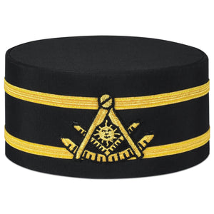 Riaz Impex Masonic Caps & Hats Past Master Blue Lodge Crown Cap – Double Gold Braid