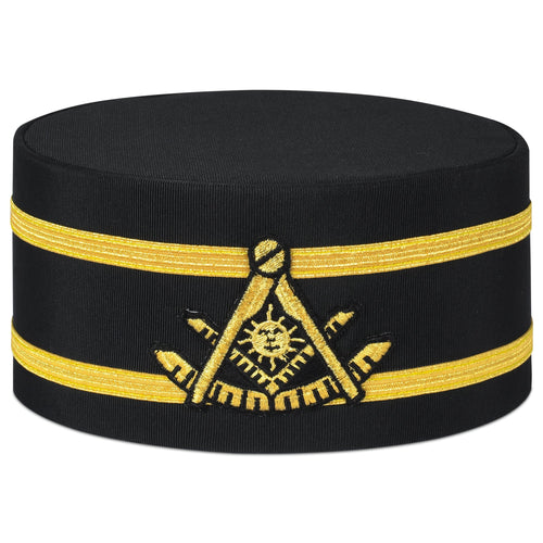 Riaz Impex Masonic Caps & Hats Past Master Blue Lodge Crown Cap – Double Gold Braid