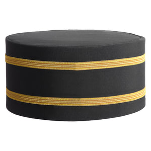Riaz Impex Masonic Caps & Hats Past Master Blue Lodge Crown Cap – White Patch With Double Braid