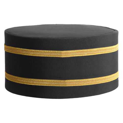 Riaz Impex Masonic Caps & Hats Past Master Blue Lodge Crown Cap – White Patch With Double Braid