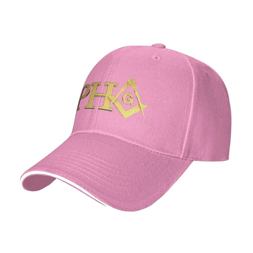 Riaz Impex Masonic Caps & Hats Pink Prince Hall Master Mason Adjustable Baseball Cap – PHA Emblem