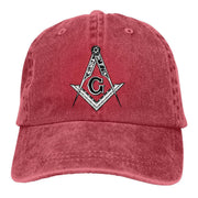 Master Mason Washed Denim Cap – Printed Emblem