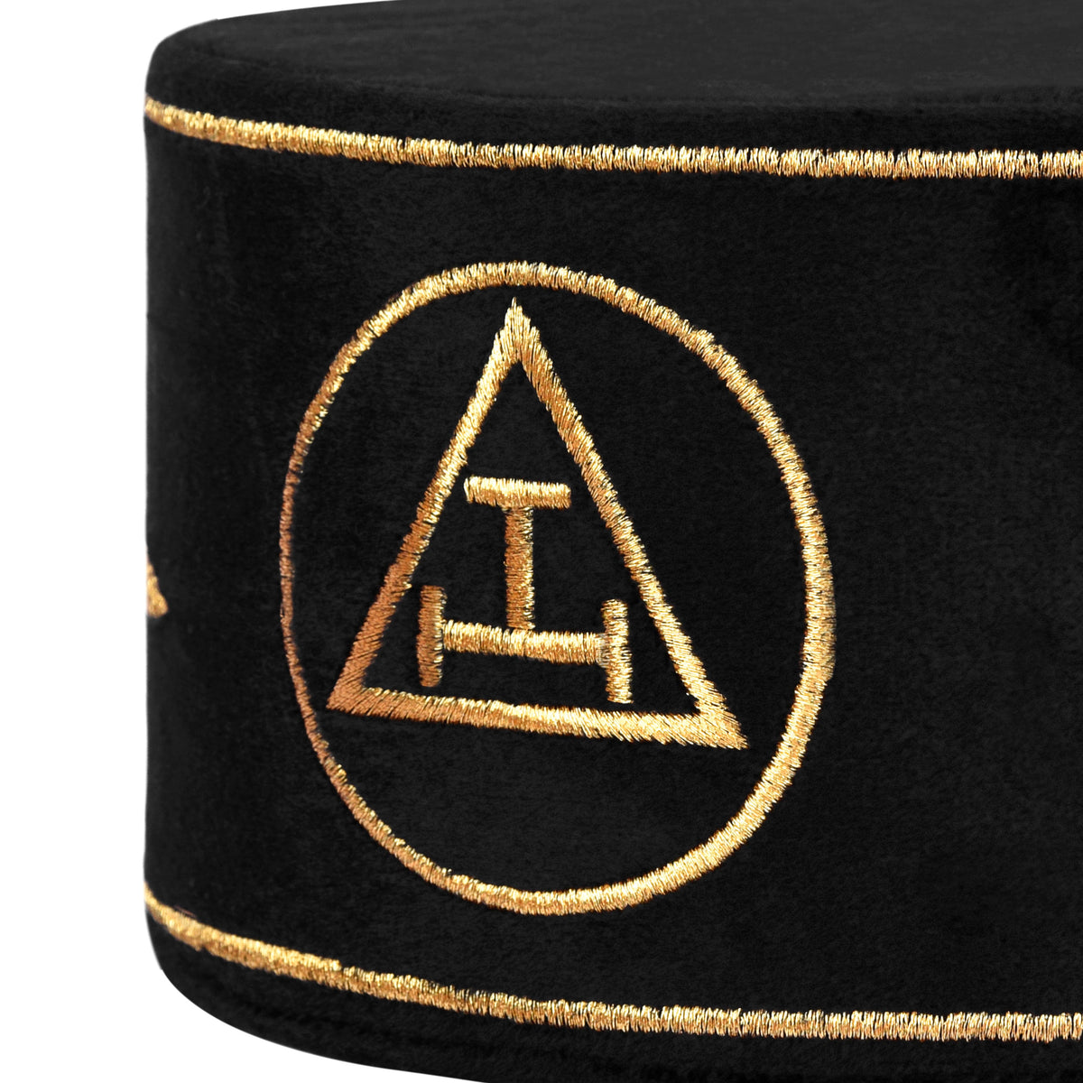 Riaz Impex Masonic Caps & Hats Royal Arch Chapter Crown Cap – Black & Gold Embroidery