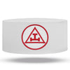 Royal Arch Chapter Crown Cap – White with Red Triple Tau Machine Embroidery