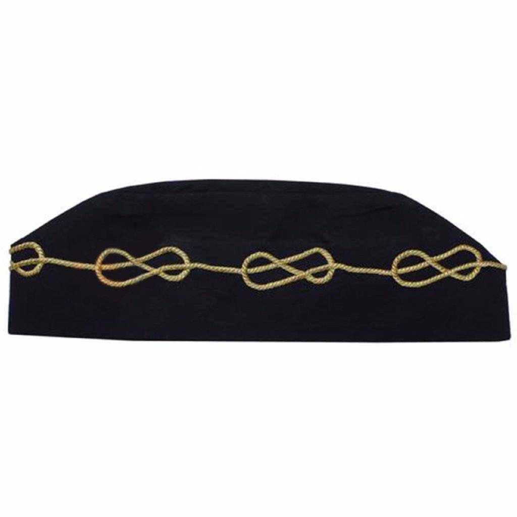 Riaz Impex Masonic Caps & Hats Scottish Rite Crown Cap – Black Handmade Embroidery