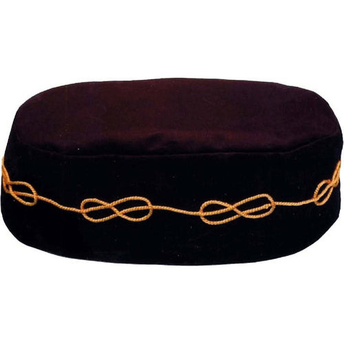 Riaz Impex Masonic Caps & Hats Scottish Rite Crown Cap – Black Handmade Embroidery