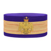 Scottish Rite Crown Cap – Wings Down Purple Silk With Gold Braid