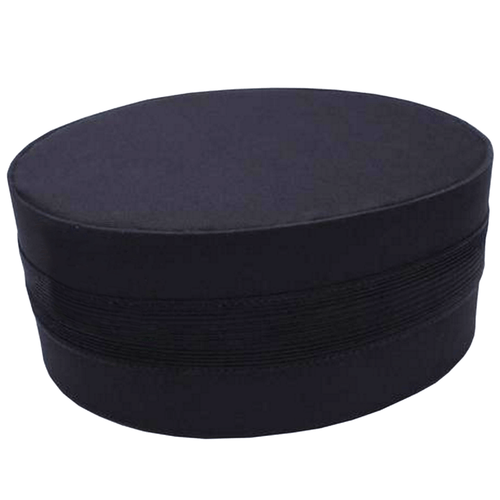 Riaz Impex Masonic Caps & Hats Universal Crown Cap – All Black with Braid