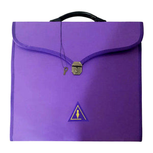 Riaz Impex Masonic Cases 17'' x 15'' x 1/4'' Council Apron Case – Purple Imitation Leather Different Sizes MM, WM, Provincial