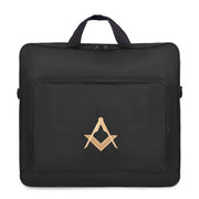 Master Mason Blue Lodge Apron Case – Black Cordura With Gold Square & Compass