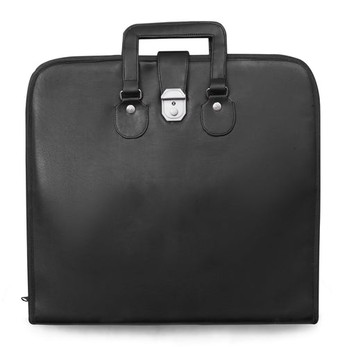 Riaz Impex Masonic Cases 17'' x 15'' x 1/4'' Universal Apron Case – Soft Imitation Leather With Metal Lock