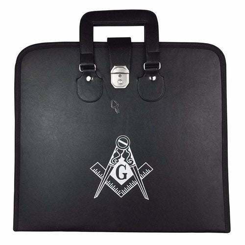 Riaz Impex Masonic Cases Black Master Mason Blue Lodge Apron Case – Multiple Colors Square & Compass G MM/WM