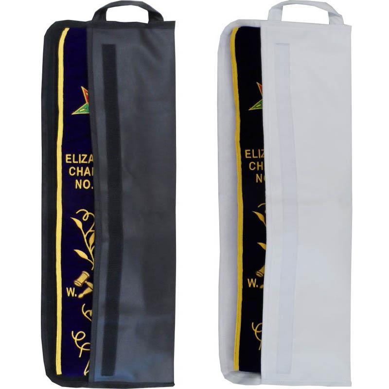 Riaz Impex Masonic Cases Black Universal Sash Case – White & Black