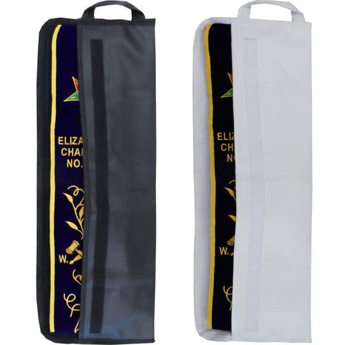 Riaz Impex Masonic Cases Black Universal Sash Case – White & Black