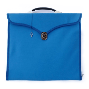 Riaz Impex Masonic Cases Blue with Masonic Symbol Master Mason Blue Lodge Apron Case – Imitation Leather Square & Compass G MM/WM